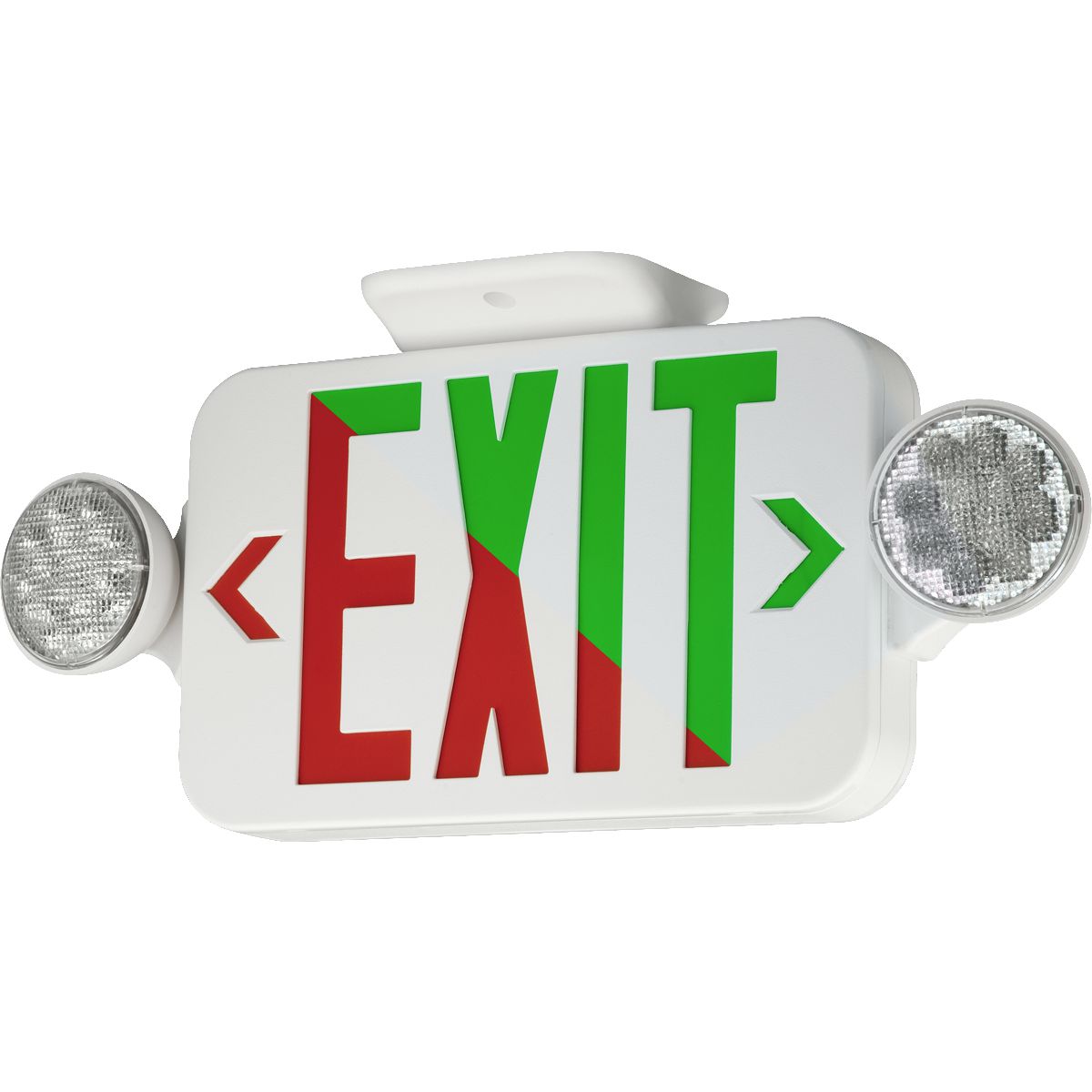 EM EXIT COMBO WHT HSG GRN LETTER