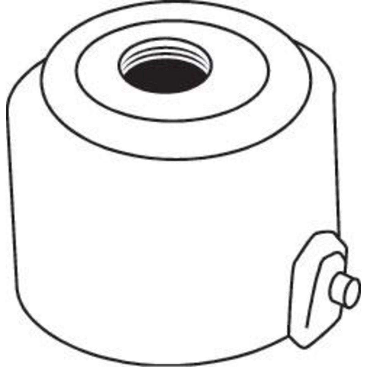 Slip-fitter, Pole top, 1/2 in Hub, 2 3/8 in Slip fit , Bronze.